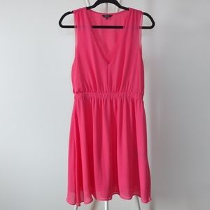 RW & CO. Pink Chiffon Sleeveless Dress
